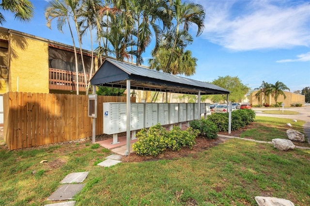 exterior space featuring mail boxes