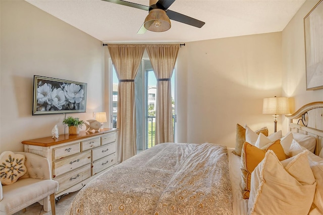 bedroom with ceiling fan