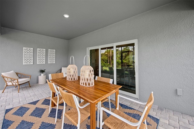 view of dining area