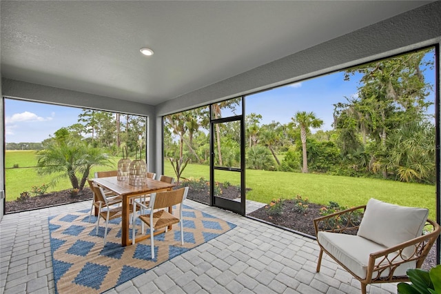 view of sunroom