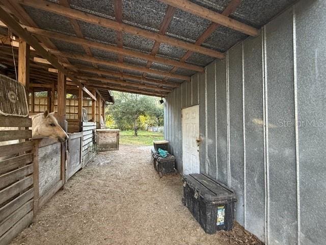 view of horse barn