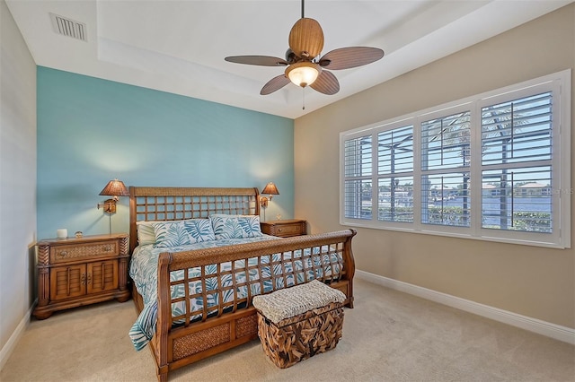 1014 Overlook Ct, Bradenton, FL 34208 - bedroom featuring baseboards, carpet flooring, and a ceiling fan