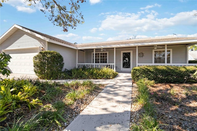 single story home featuring a garage