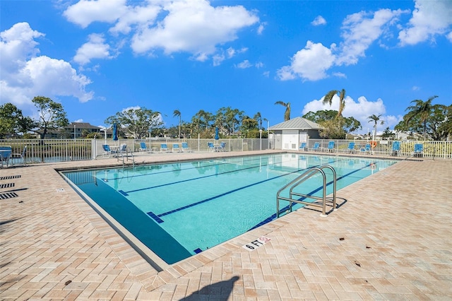 view of pool with a patio area