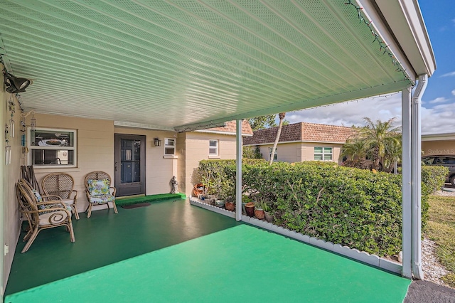 view of patio / terrace with a porch