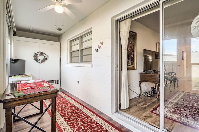 interior space featuring hardwood / wood-style flooring