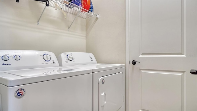 laundry room featuring independent washer and dryer