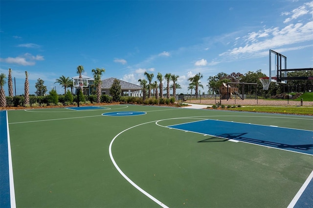 view of sport court