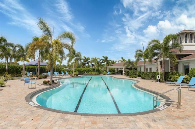 view of pool with a patio