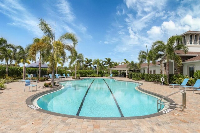 12689 Promenade Estates Blvd, Sarasota, FL 34238 - community pool with a patio