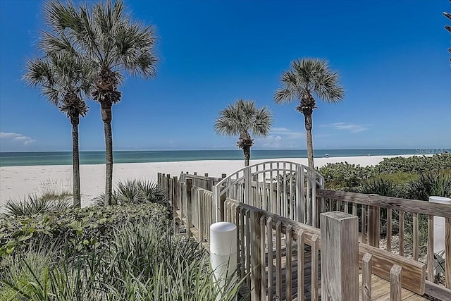 property view of water with a view of the beach