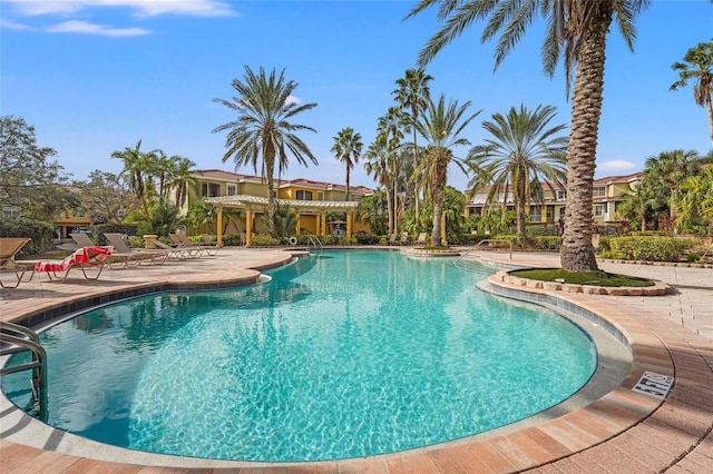 view of pool with a patio