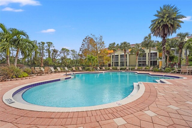 view of pool with a patio