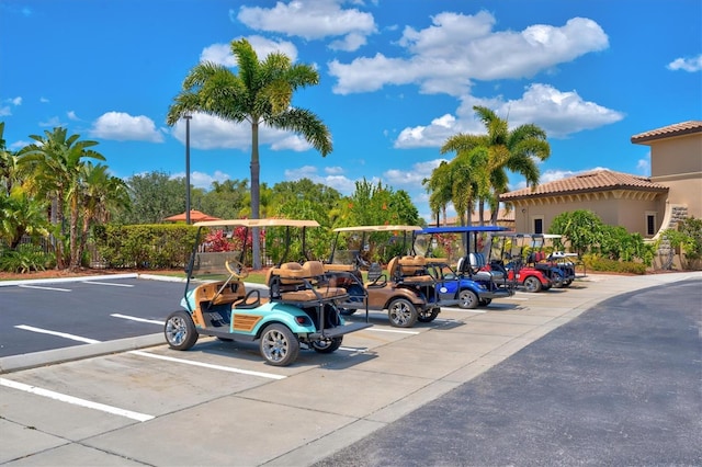 view of parking / parking lot