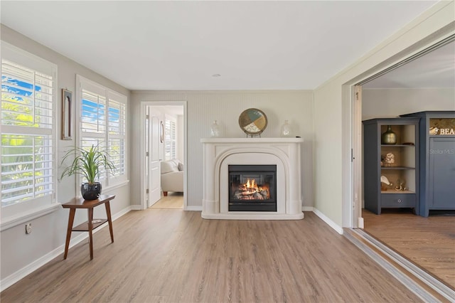 unfurnished room featuring wood-type flooring