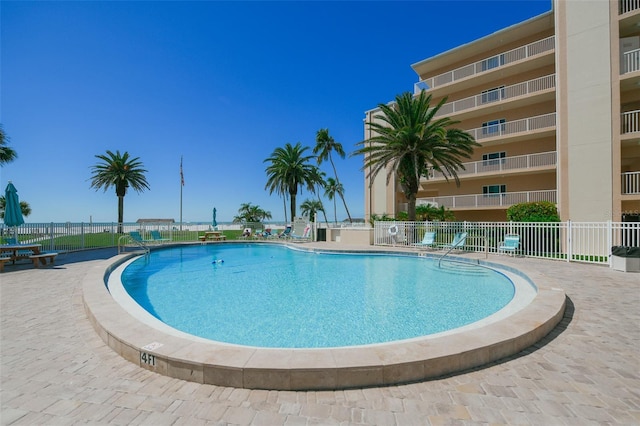 view of pool with a patio