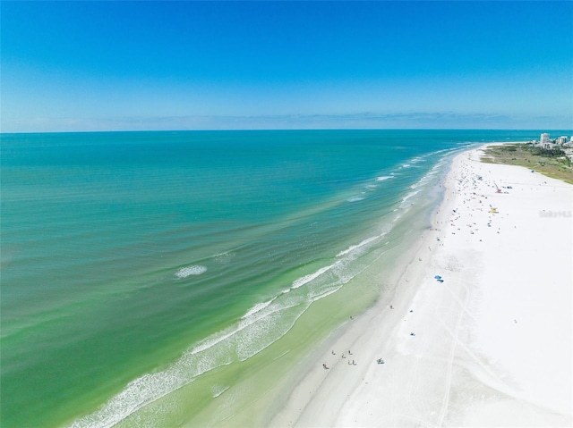 water view featuring a beach view