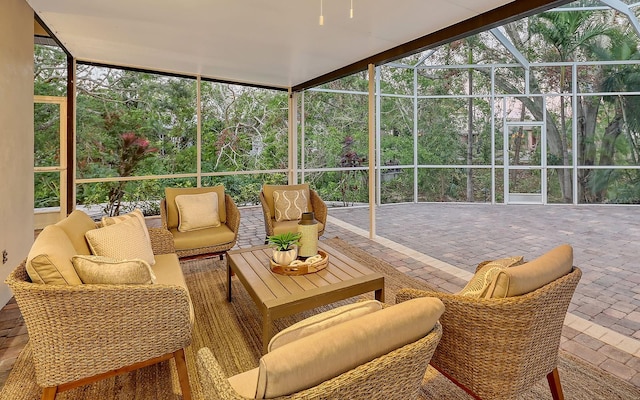 sunroom / solarium featuring plenty of natural light