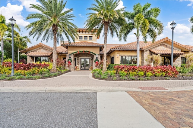 view of front of home featuring french doors