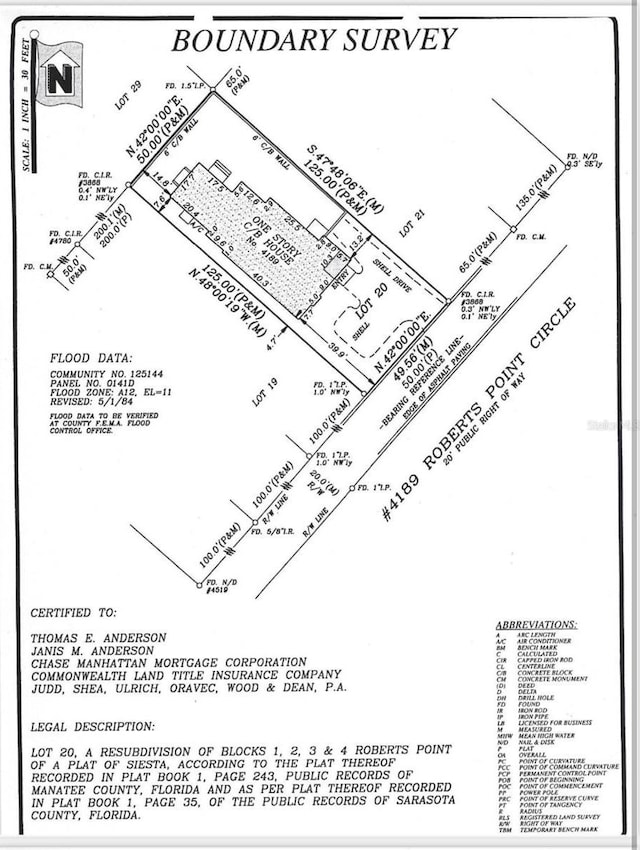 4189 Roberts Point Cir, Sarasota, FL 34242 - survey map / technical document