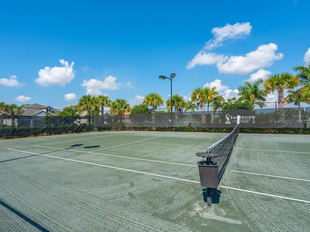 view of tennis court