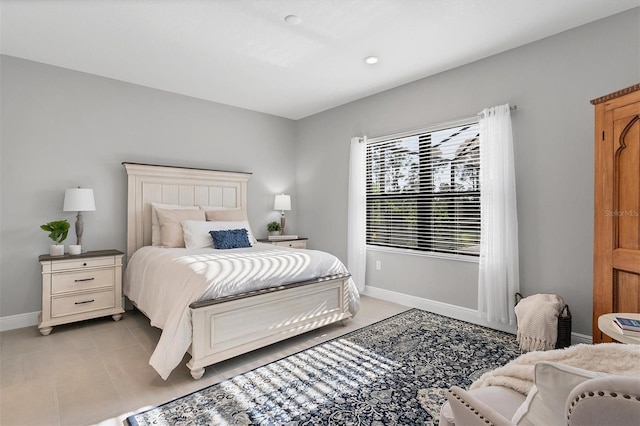 view of tiled bedroom