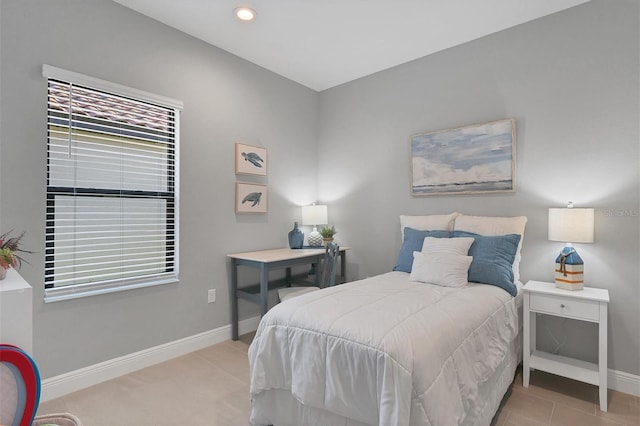 view of tiled bedroom