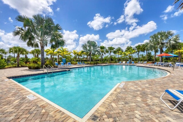 view of pool with a patio