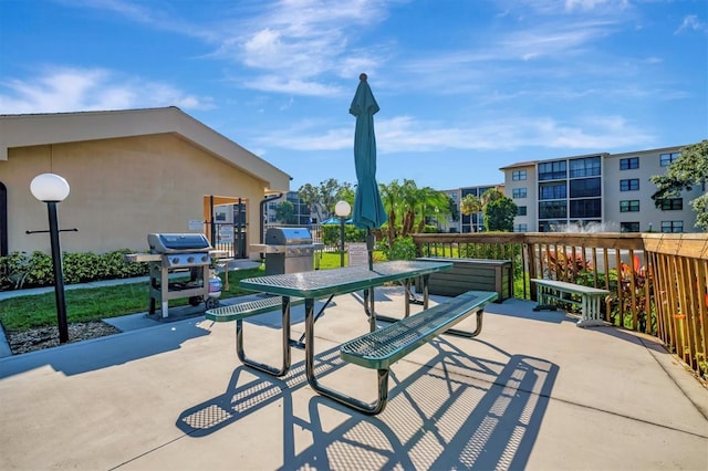 view of patio featuring grilling area