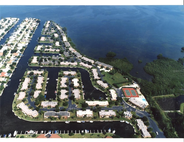 4104 Catalina Dr, Bradenton, FL 34210 - aerial view of property and surrounding area with a large body of water