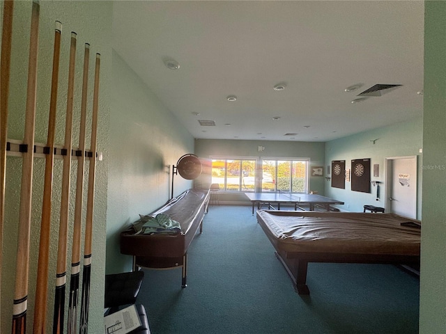 4104 Catalina Dr, Bradenton, FL 34210 - rec room with carpet and billiards table
