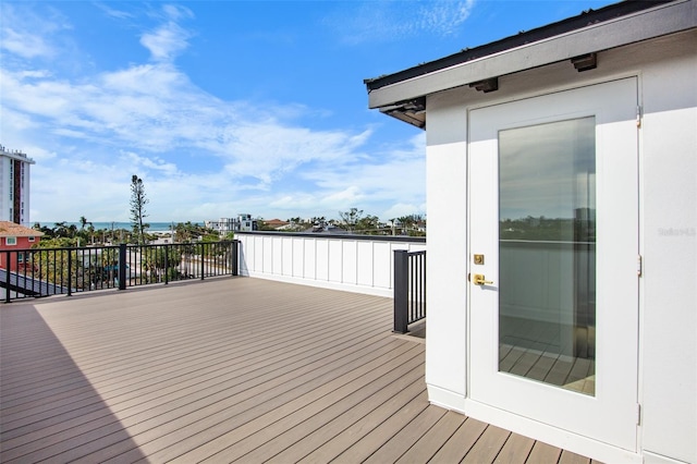 deck with french doors