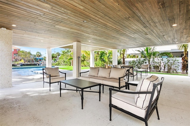 view of patio / terrace with an outdoor hangout area