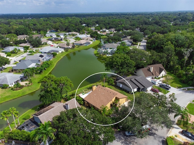 3888 Shady Brook Ln, Sarasota, FL 34243 - aerial perspective of suburban area with a large body of water