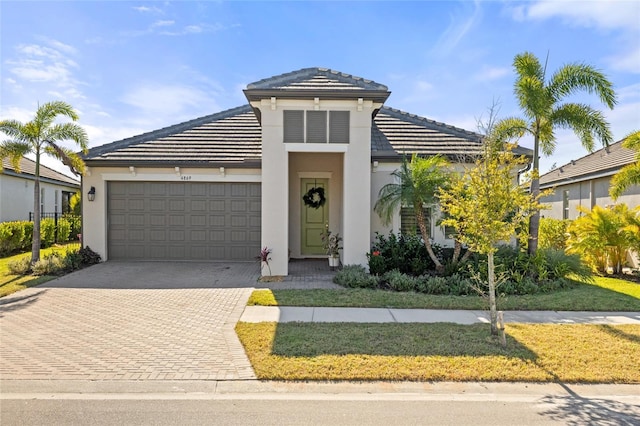 view of front of home featuring a garage