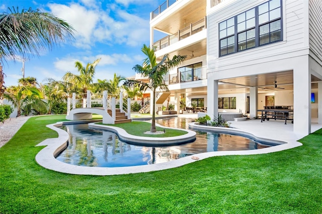 surrounding community featuring a yard and a patio