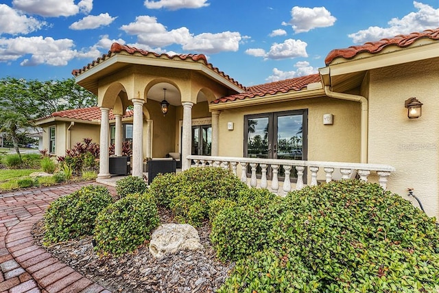 view of front of house featuring french doors