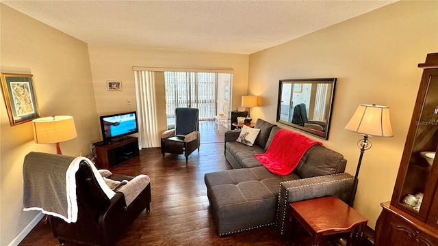 11485 Oakhurst Rd Unit 200-220, Largo, FL 33774 - living room featuring wood finished floors and a textured ceiling