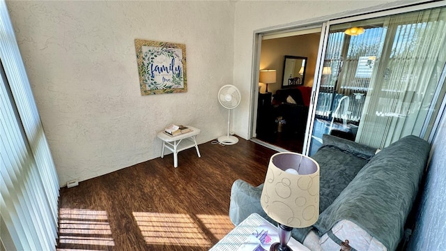 interior space with wood-type flooring