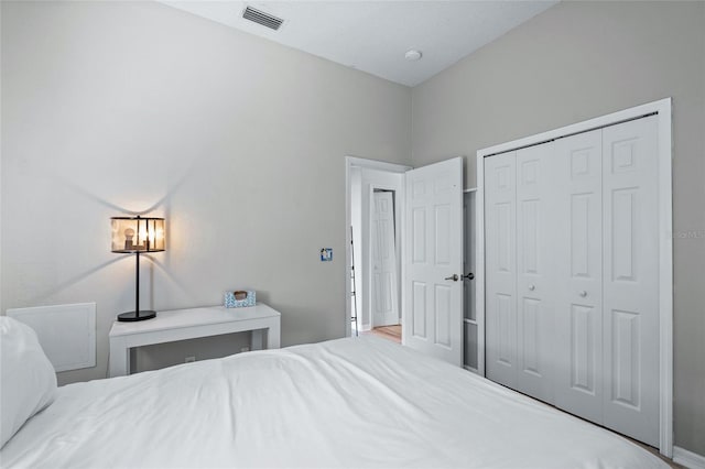 bedroom featuring a closet