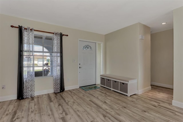 entrance foyer featuring light hardwood / wood-style flooring