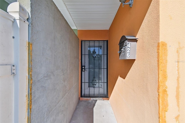 view of doorway to property