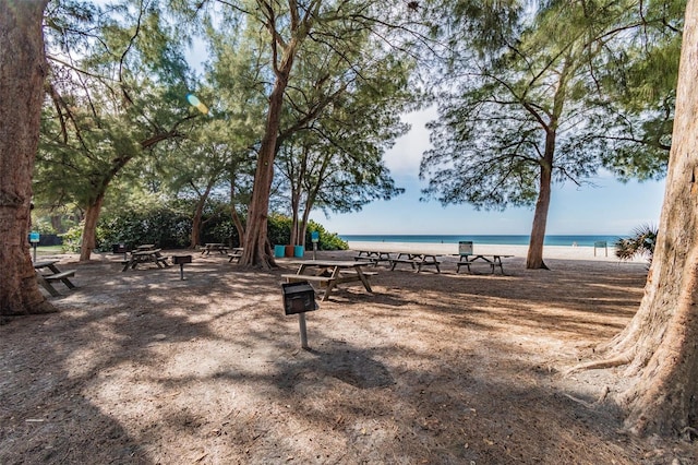 view of property's community featuring a water view