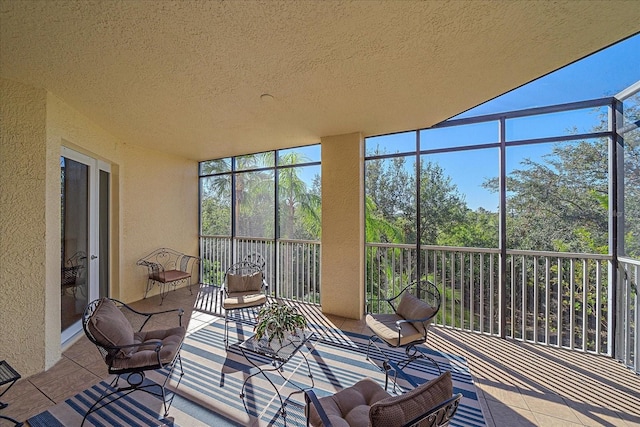 view of sunroom