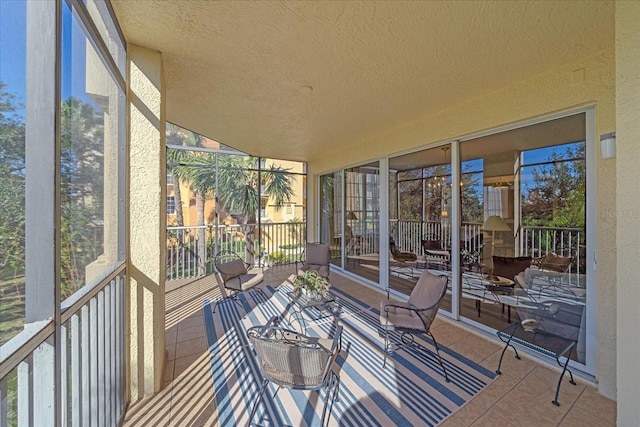 view of sunroom