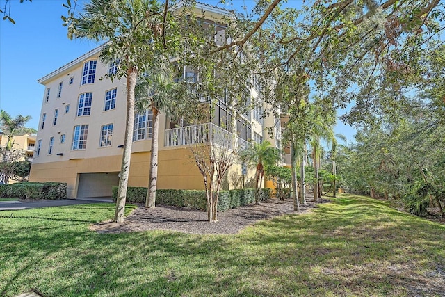 view of property featuring a garage