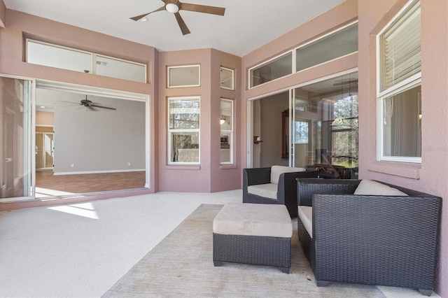 view of carpeted living room