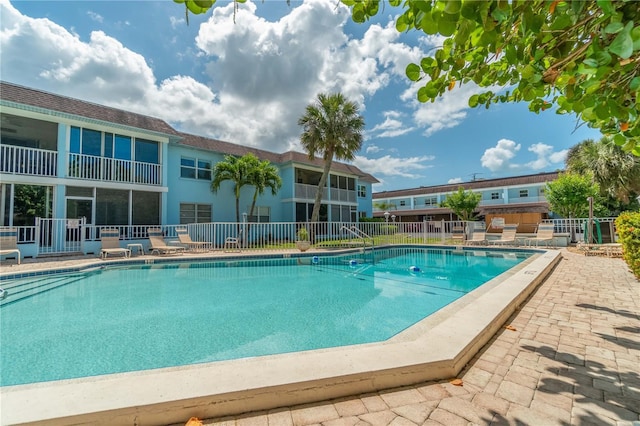 view of pool with a patio