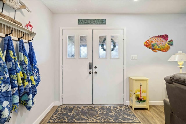 entrance foyer featuring light hardwood / wood-style floors