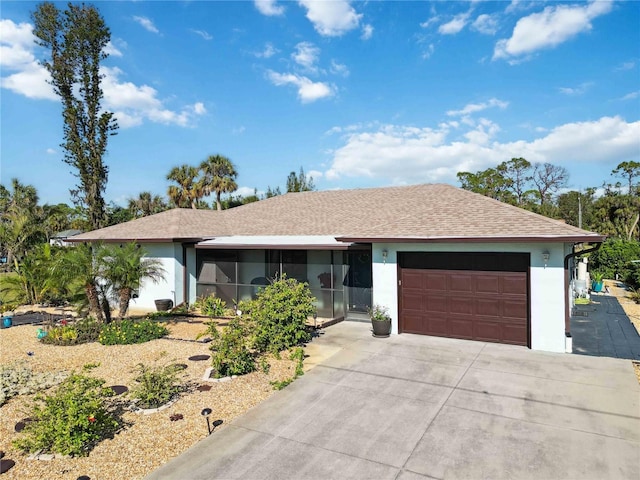 ranch-style house with a garage